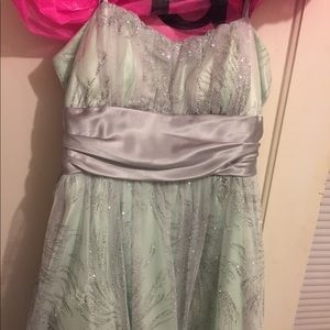 Teal & Silver Junior Party Dress